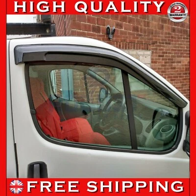 WIND RAIN SUN SMOKE GUARD DEFLECTORS FRONT 2 PCS FOR VAUXHALL OPEL VIVARO 01-14 - Image 1 of 4