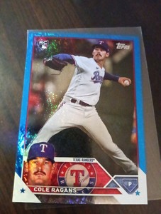 2023 Topps Update Series Blue Foil /999 Cole Ragans RC #US156 - Texas Rangers 