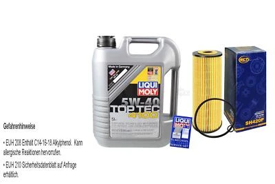 LIQUI MOLY, SCT GERMANY INSPEKTIONSKIT FILTER LIQUI MOLY ÖL 5L 5W-40 für VW Golf IV Variant 1J5 1.9 TDI