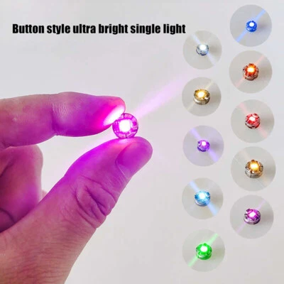 1pc Wireless LED-Modellleuchte mit Batterien Presse-Button Miniatur LED-Lamp W❤D