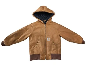 CARHARTT KIDS QUILT LINED CHORE COAT JACKET HOODED XXS 4-5 - Picture 1 of 4
