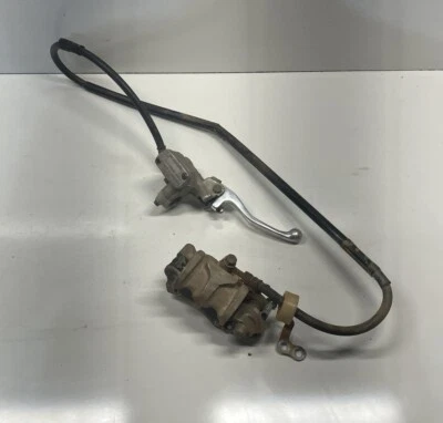 2003 Honda CRF150F OEM FRONT BRAKE CALIPER MASTER CYLINDER NISSIN HOSE WORKING - Image 1 of 4