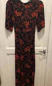 Luna Lovers Black And Red Party Summer Dress Size 10 Uk - Picture 1 of 7