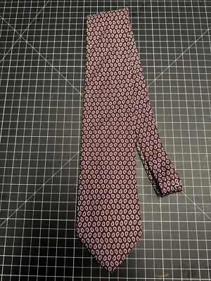 Corbata de seda XMI. Granate con cachemira azul. "59"" x 3,75""" Foto 1 de 4