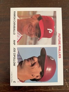 1986 Phillies Tastykake #NNO Future Phillies Ramon Caraballo Joe Cipolloni RARE