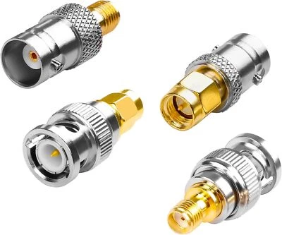 4PCS SMA to BNC Adapter Kits Male Female Coax Coaxial Connector Test Converter  - Image 1 of 4