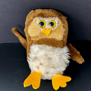 Peluche Princesa Suave Búho Marrón 9" Peluche Fieltro Naranja Pies de Pico - Imagen 1 de 8