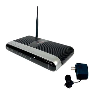 Actiontec Verizon MI424-WR Rev.C WiFi Wireless Router Modem w/ Adapter - Picture 1 of 6