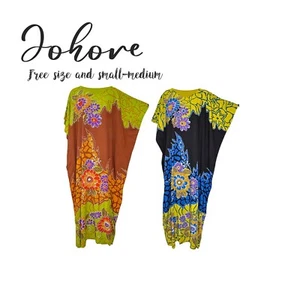 Neu JOHORE erstaunlich blumig weich Kaftan Kaftan cool lang Damen Sommerkleid Plus - Bild 1 von 5