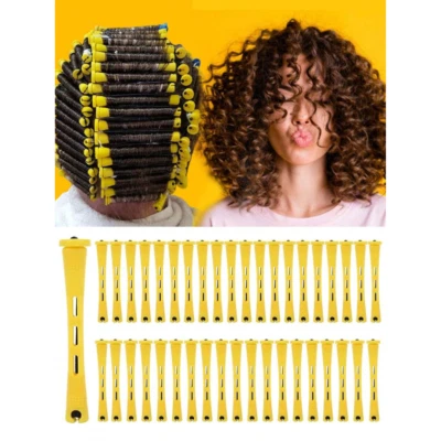 40pcs Perm Rods Set – Natural Waves & Curls Hair Rollers in 4 Sizes DIY Styling - Image 1 of 4