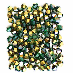 U Pick 4mm 100PCS Bicone Austria Crystal Beads Glass Beads Loose Faceted Beads