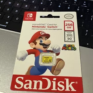 SanDisk MicroSDXC Card For Nintendo Switch 256gb New Sealed Scuffed Box - Picture 1 of 2