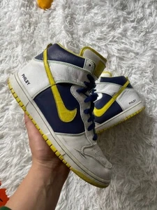 Nike Dunk High iD SIZE 10 393427-991 WHITE BLUE YELLOW - Picture 1 of 13