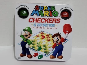 Gioco Nintendo Super Mario Dama e Tic Tac Toe scatola di latta completa - Foto 1 di 10