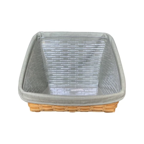 Longaberger Book Keeper Basket Combo Sage Liner And Protector Retired Cover
