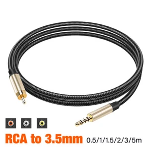 RCA to 3.5mm Cable Digital Audio Video Coaxial Line Receiver Speakers Projector - Afbeelding 1 van 14