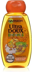 Garnier Ultra Doux Enfants Shampooing 2 en 1 Abricot/Fleur de Coton 250 ml - Foto 1 di 1