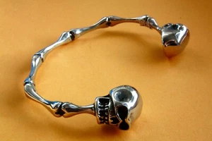 TOTENKOPF ARMREIF BIKER EDELSTAHL / 581 - Picture 1 of 3