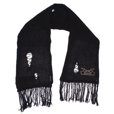 9762X sciarpa uomo ARMANI JEANS black scarf effect hole men - Imagen 1 de 4