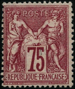 France 1876 stamps definitive MNG Mi 66I CV $605.00 171230046 - Imagen 1 de 1