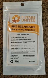 (NUEVO) AJUSTADOR DE TAMAÑO ANILLO UNIDO 5 ESTRELLAS - 12 PIEZAS - Imagen 1 de 7