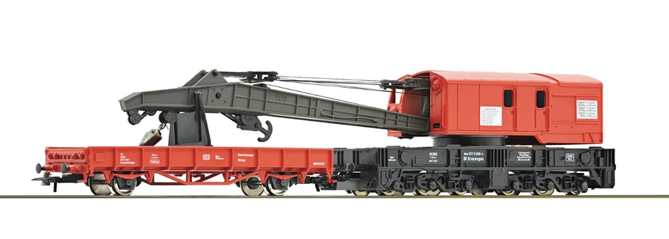 Roco 56240 Kran mit Schutzwagen rot DB-AG 1:87(H0) - Bild 1 von 1