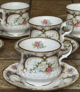 Set Of 6 Queen's Bone China Cups & Saucers Rosina China Co, Made In England. VTG - Picture 1 of 21