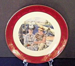 Vintage EDOUARD MANET (1832-1833) L’ARGENTUIL Limoges France Decor 8-3/4" Plate - Picture 1 of 3