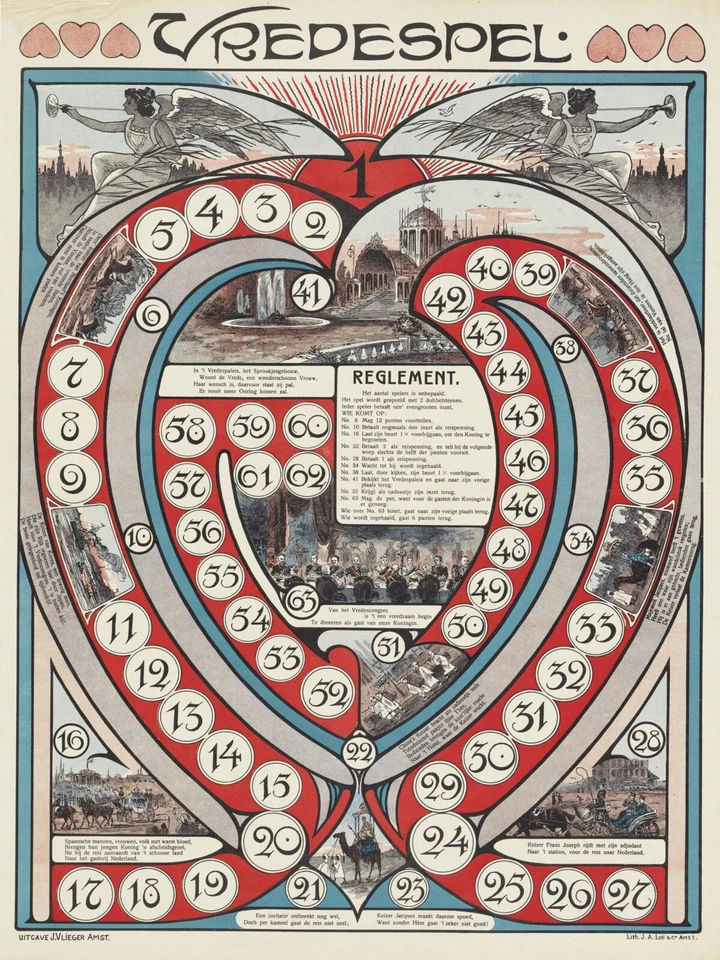 12926.Decor Poster.Wall art.Home vintage interior design.Vredespel Peace game - Image 1 of 1