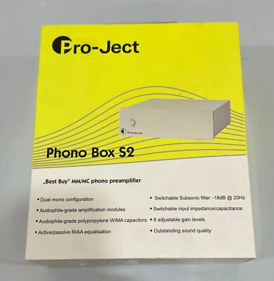 Project Phono box S2 MM/MC Phono (Silver) in 100-240v, Made in Europe - Image 1 of 4