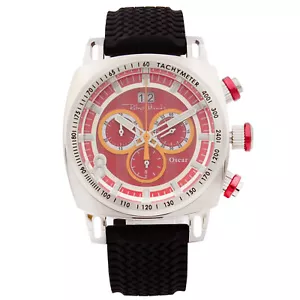 Ritmo Mundo Oscar Racer Limited Edition Stahl rotes Zifferblatt Quarz Herrenuhr 2221 - Bild 1 von 7