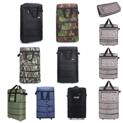 30"32"42" Expandable Rolling Duffle Bag Travel Wheeled Foldable Luggage Suitca - Image 1 of 4
