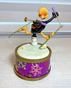 Vintage Looney Tunes Christmas Music Box Daffy Duck Skiing Warner Brothers 1996 - Picture 1 of 3