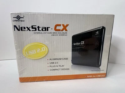Vantec NexStar CX NST-200S2-BK 2.5-inch SATA to USB 2.0 External Enclosure New - Image 1 of 4