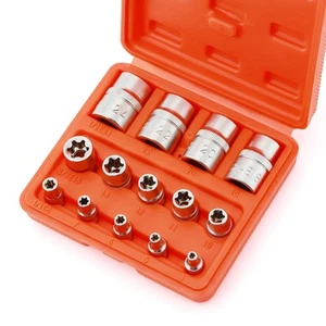14 Pieces Female E-TORX Star Socket Set, Female External Star Socket Set, E4 ... - Picture 1 of 7