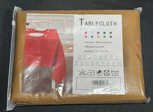 Tischdecke Größe 60 "x 120" Braun Fleckenabweisend Wasserdicht Rechteckig  - Bild 1 von 5