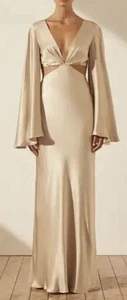 Shone Joy AU Size 8 La Lune Flared Sleeve Open Back Maxi Dress - Bild 1 von 12