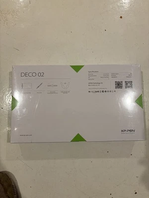 XP-Pen Deco 02 Graphics Drawing Tablet Battery-free Stylus 8192 with Roller Dial - Image 1 of 3
