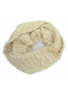 CHARTER CLUB Womens Beige/Khaki Beige Chenille Eyelash Loop Infinity Scarf - Picture 1 of 3