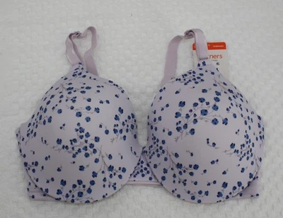 全新 Warner'S This is not a BRA 1593 in LILAC 蓝色 Foral 印花 轻薄衬里 — 第 1/4 张图片
