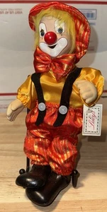 Lucy's Porcelain Wind Up Clown Limited Edition Plays Music Head & Tie Move - Picture 1 of 9