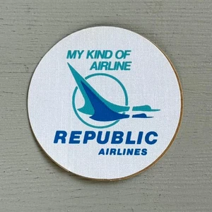 Vintage Republic Airlines Sticker Decal Unused "My Kind of Airline" - Picture 1 of 3