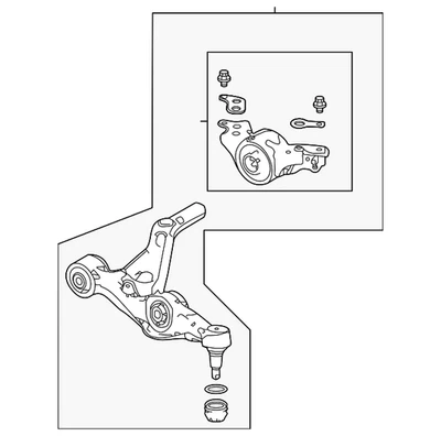 Brazo de control inferior genuino Acura 51350-TYA-A05 Foto 1 de 2