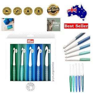 Ergonomic Crochet Hook Set - Large Sizes (7mm, L, M, N, O), Multicolor Design - Picture 1 of 6