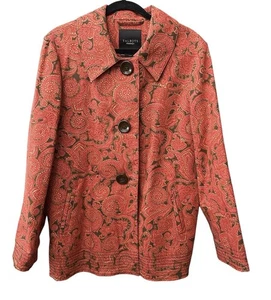 Abrigo Talbots Pea para mujer talla grande estampado cachemira abrigo de coche elástico oficina  - Imagen 1 de 5