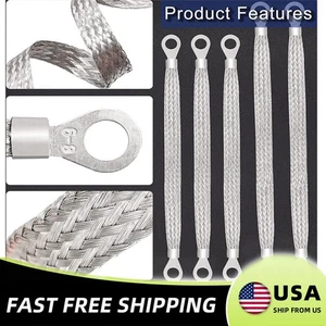 5Pc Universal Automotive Ground Strap,Professional Vehicle Grounding Strap Cable - Picture 1 of 10