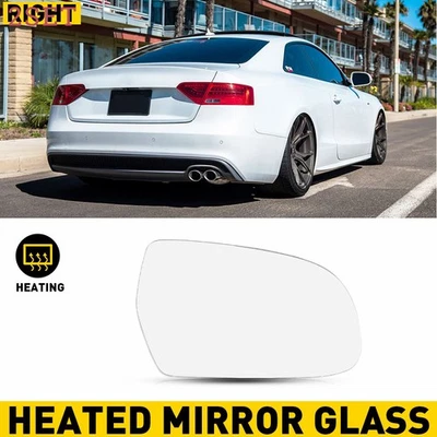 2 conjuntos de vidro espelhado com apoio aquecido lado direito ajuste destro 10-16 Audi A5 A3 S5 A4 Qua - Imagem 1 de 4