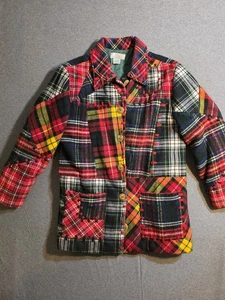 Sandy Starkman RARE Vintage Plaid  Coat Very Cool. Grama Style Women S Patchwork - Picture 1 of 9
