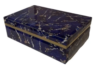 Lola Rose London Nikki Xx Lapis blue marble glass jewelry box insert tray New - Picture 1 of 7