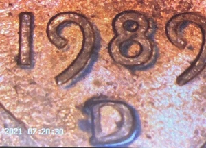 1989 D Lincoln Cent DDO, DDR. - Picture 1 of 6